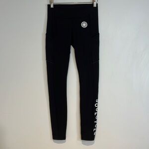 Lululemon SoulCycle black leggings with side pockets size 4